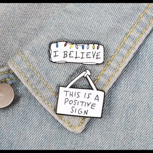 Positive Metal Pin 2pk